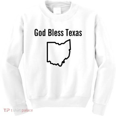 God Bless Texas Ohio Kids Sweatshirt