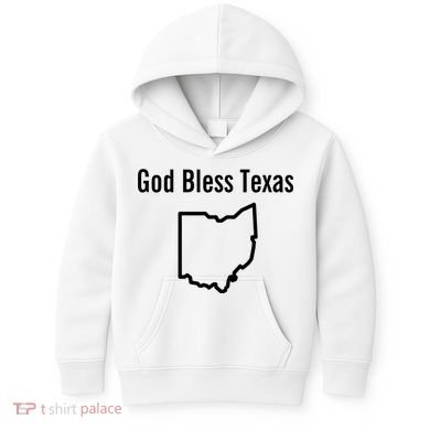 God Bless Texas Ohio Kids Hoodie
