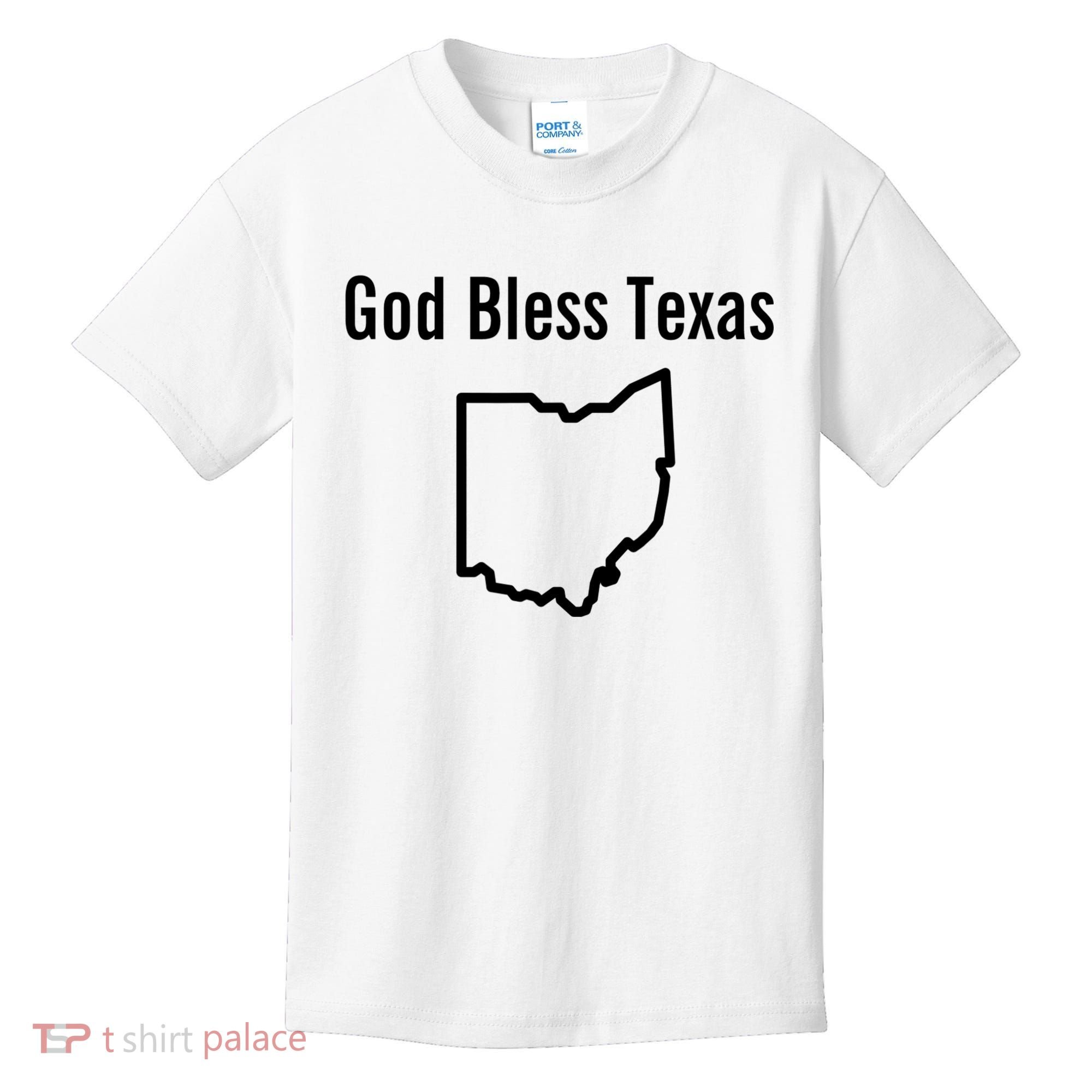 God Bless Texas Ohio Kids T-Shirt