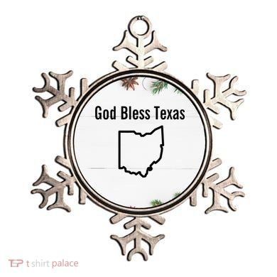 God Bless Texas Ohio Ornament