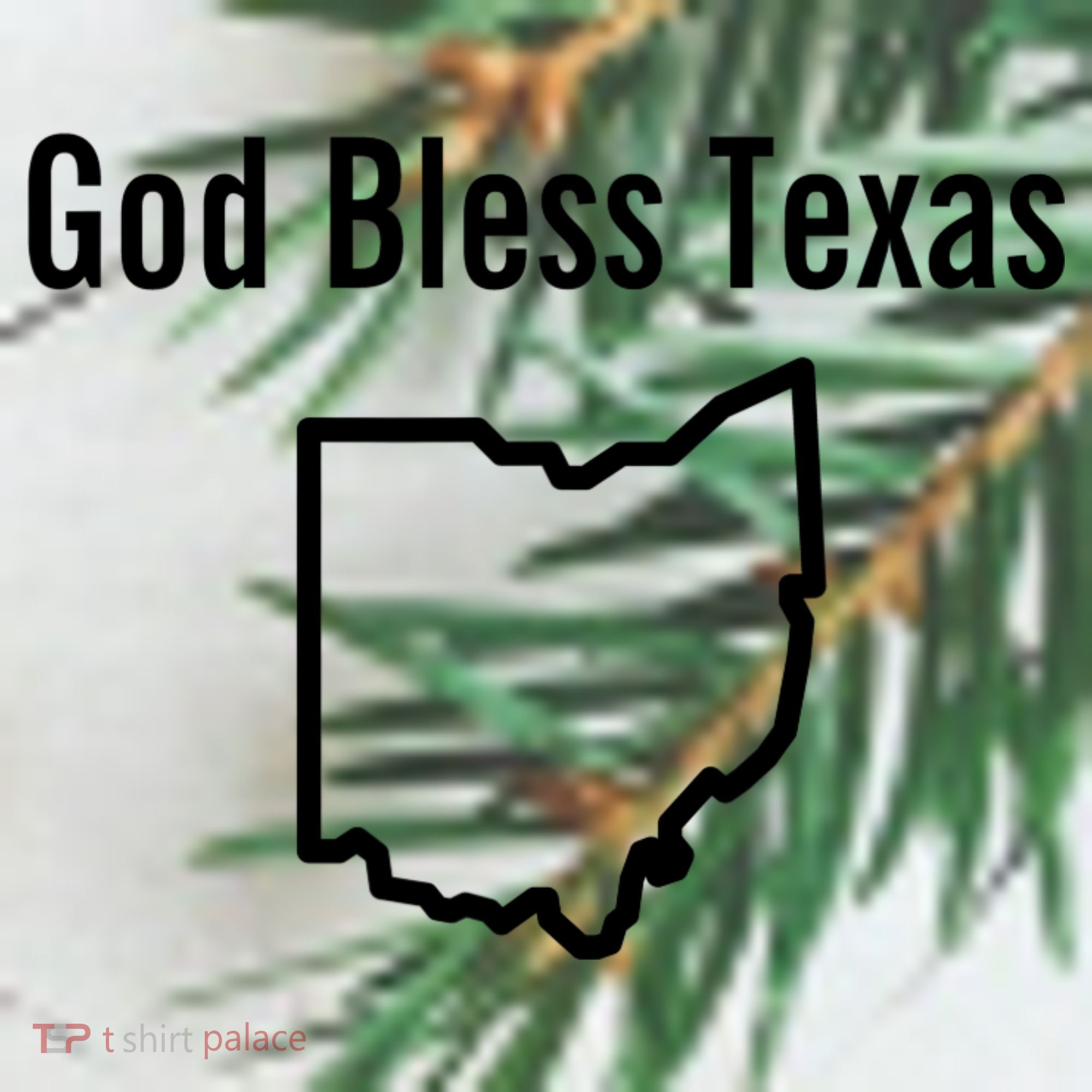 God Bless Texas Ohio Ornament