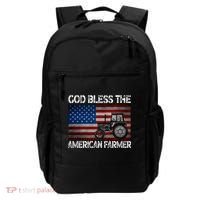 God Bless The American Farmer Usa Flag Tractor Patriotic Gift Backpack thumb 0