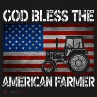 God Bless The American Farmer Usa Flag Tractor Patriotic Gift Women's Hoodie thumb 2