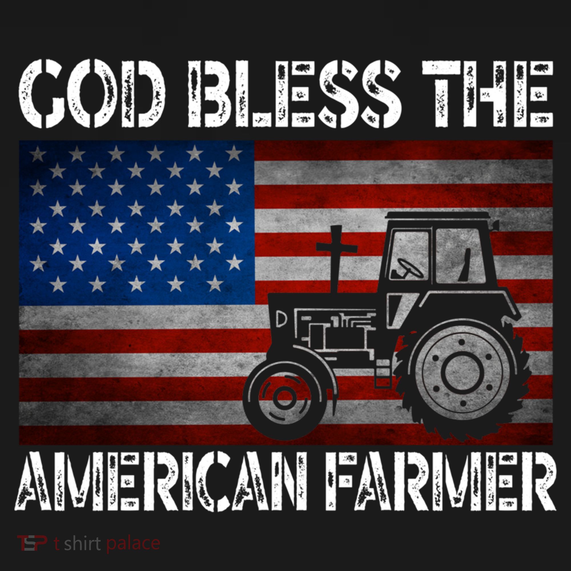 God Bless The American Farmer Usa Flag Tractor Patriotic Gift Women's Hoodie