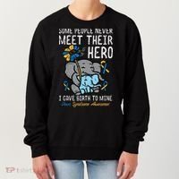 Gave Birth To My Hero Down Syndrome Awareness Mom Mama Women's Sweatshirt thumb 0