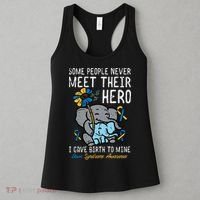Gave Birth To My Hero Down Syndrome Awareness Mom Mama Women's Tank Top thumb 3