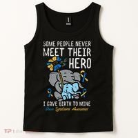 Gave Birth To My Hero Down Syndrome Awareness Mom Mama Tank Top thumb 2