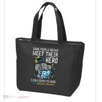 Gave Birth To My Hero Down Syndrome Awareness Mom Mama Tote Bag thumb 3