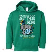 Gave Birth To My Hero Down Syndrome Awareness Mom Mama Toddler Hoodie thumb 0