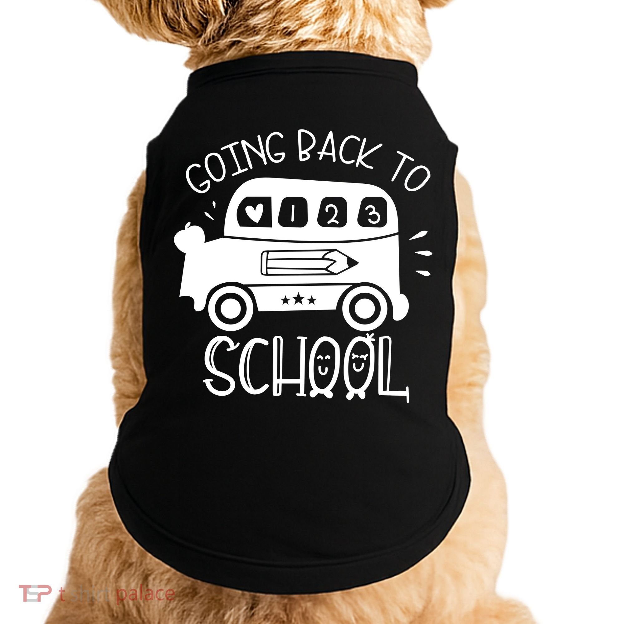 Going Back To School Cute Learning Bus Doggie Tank