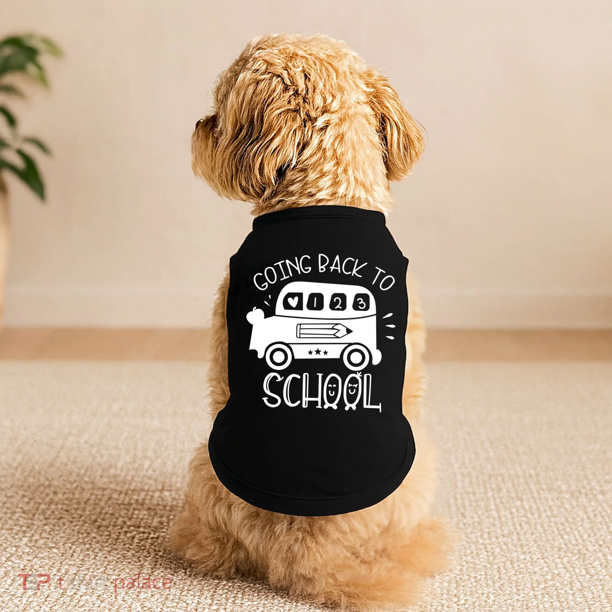 Going Back To School Cute Learning Bus Doggie Tank