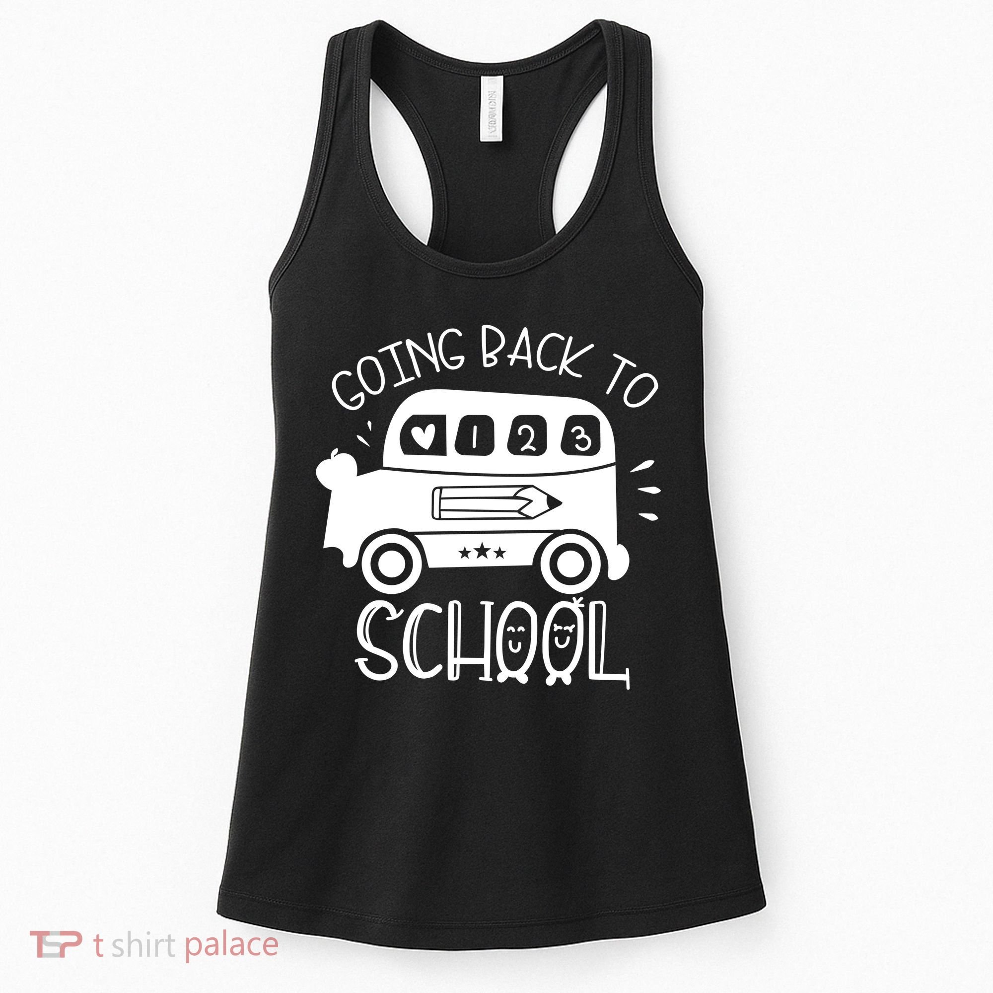 Going Back To School Cute Learning Bus Women's Tank Top