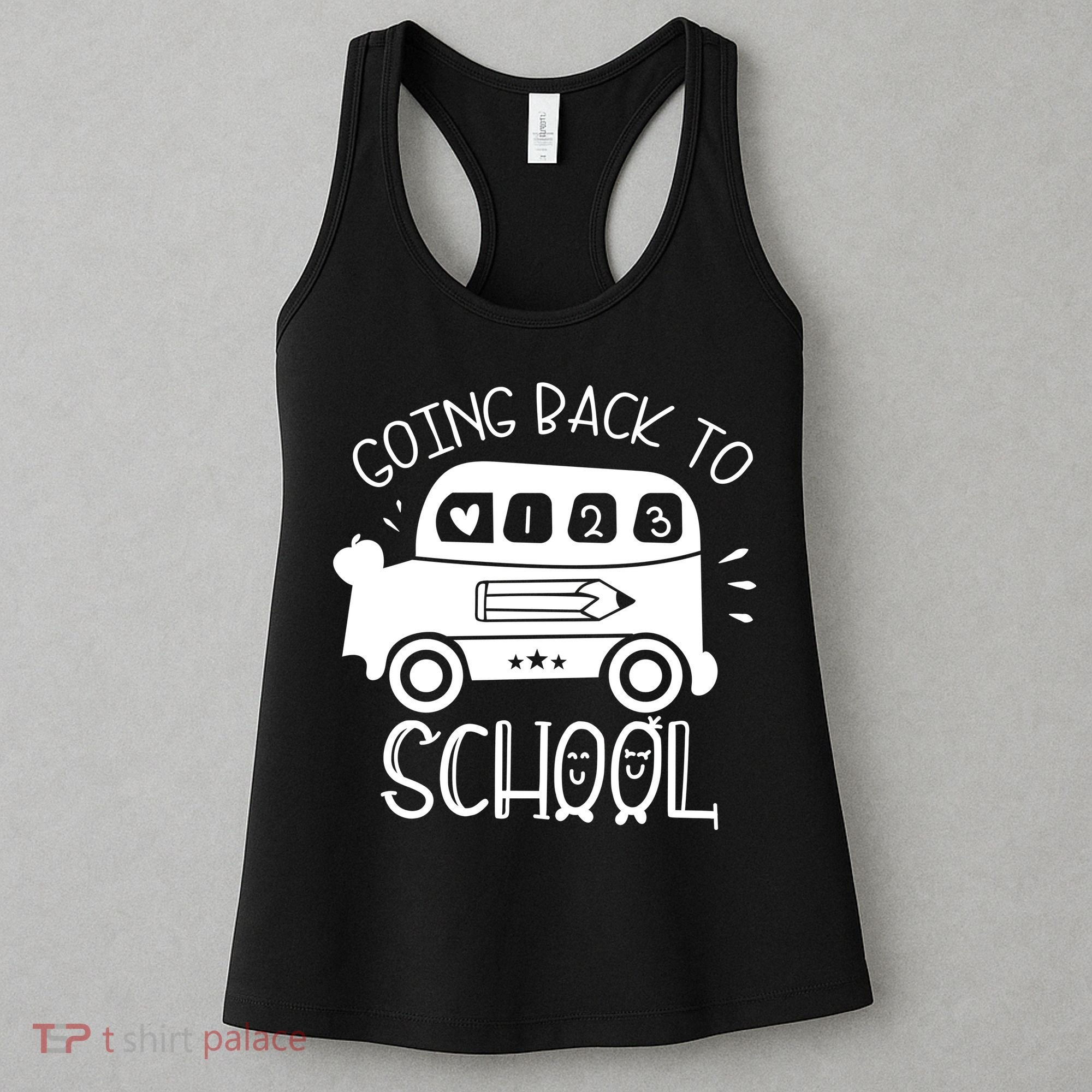 Going Back To School Cute Learning Bus Women's Tank Top