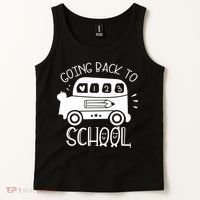 Going Back To School Cute Learning Bus Tank Top thumb 2