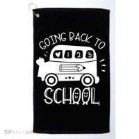 Going Back To School Cute Learning Bus Golf Towel thumb 0