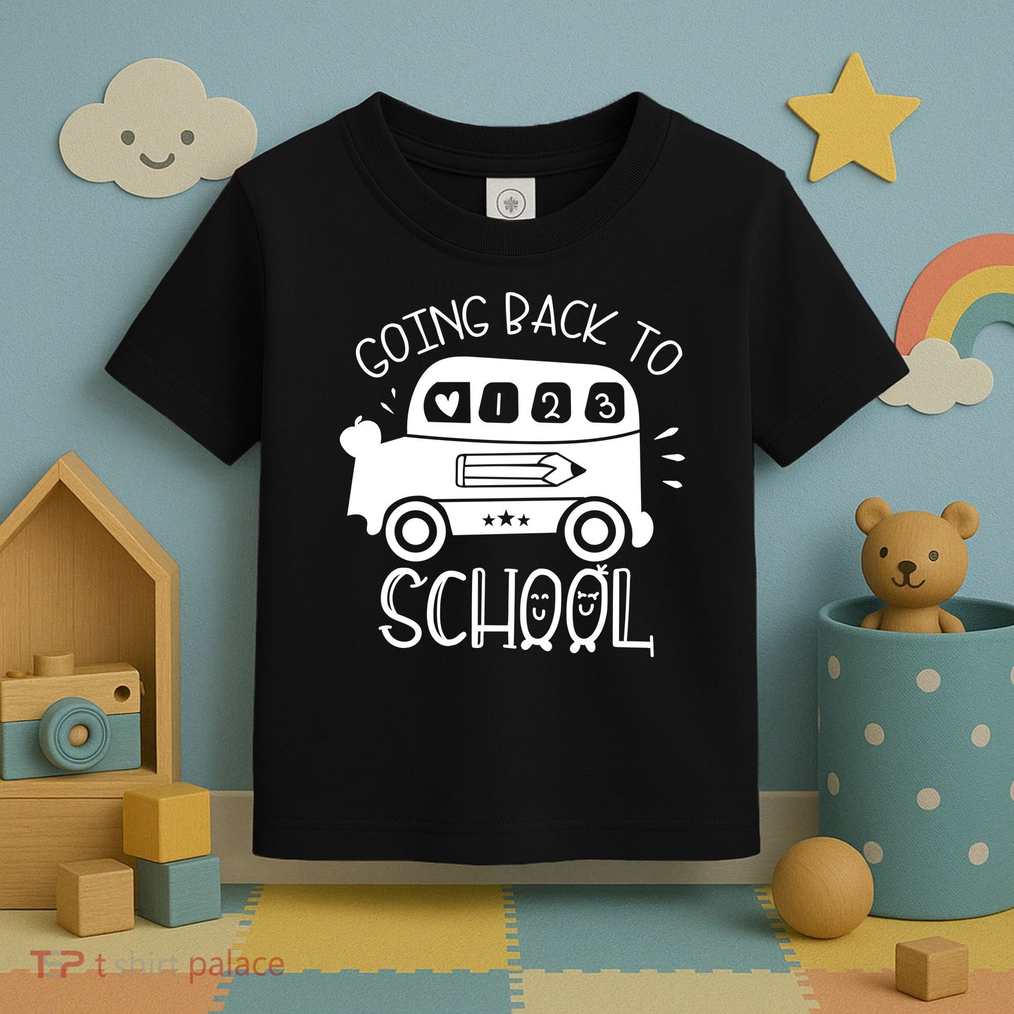 Going Back To School Cute Learning Bus Toddler T-Shirt