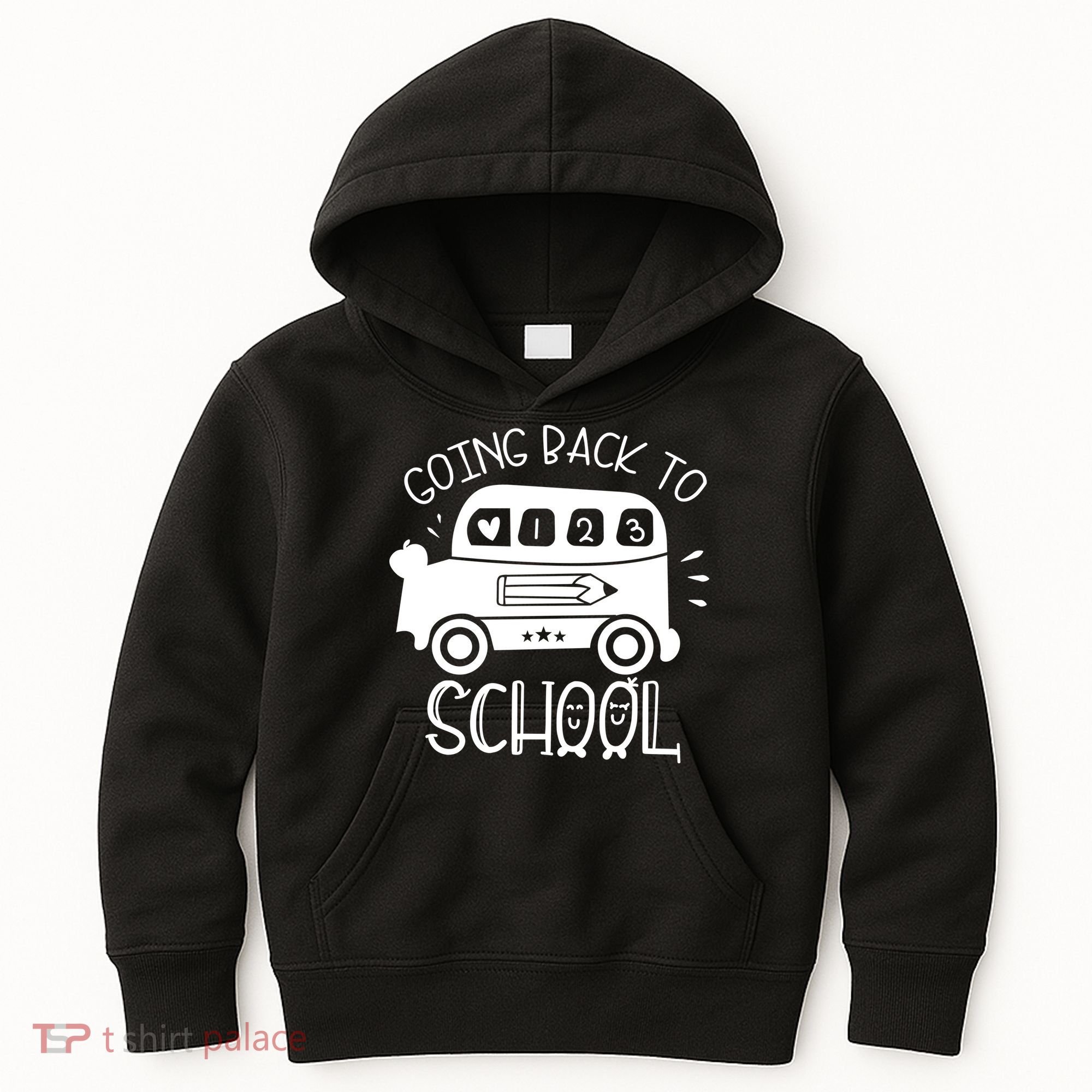 Going Back To School Cute Learning Bus Kids Hoodie