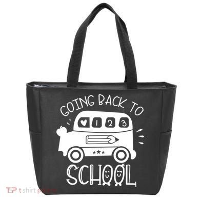 Going Back To School Cute Learning Bus Tote Bag