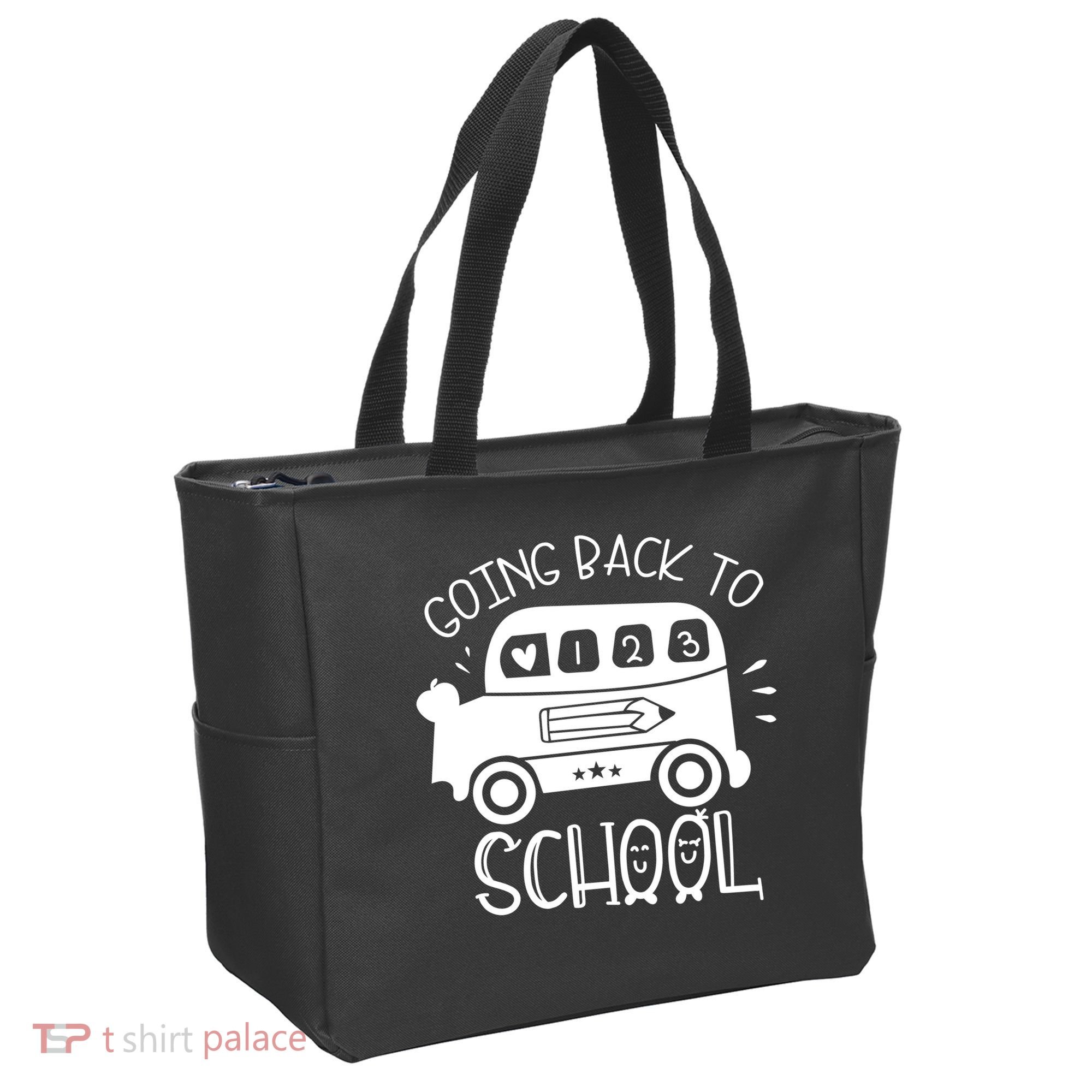 Going Back To School Cute Learning Bus Tote Bag