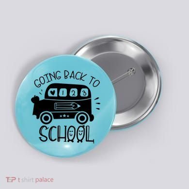 Going Back To School Cute Learning Bus Button