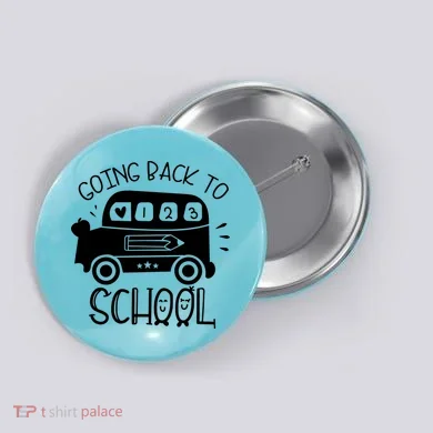 Going Back To School Cute Learning Bus Button