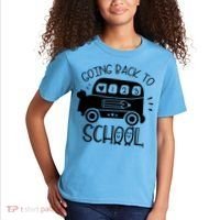 Going Back To School Cute Learning Bus Kids T-Shirt thumb 2