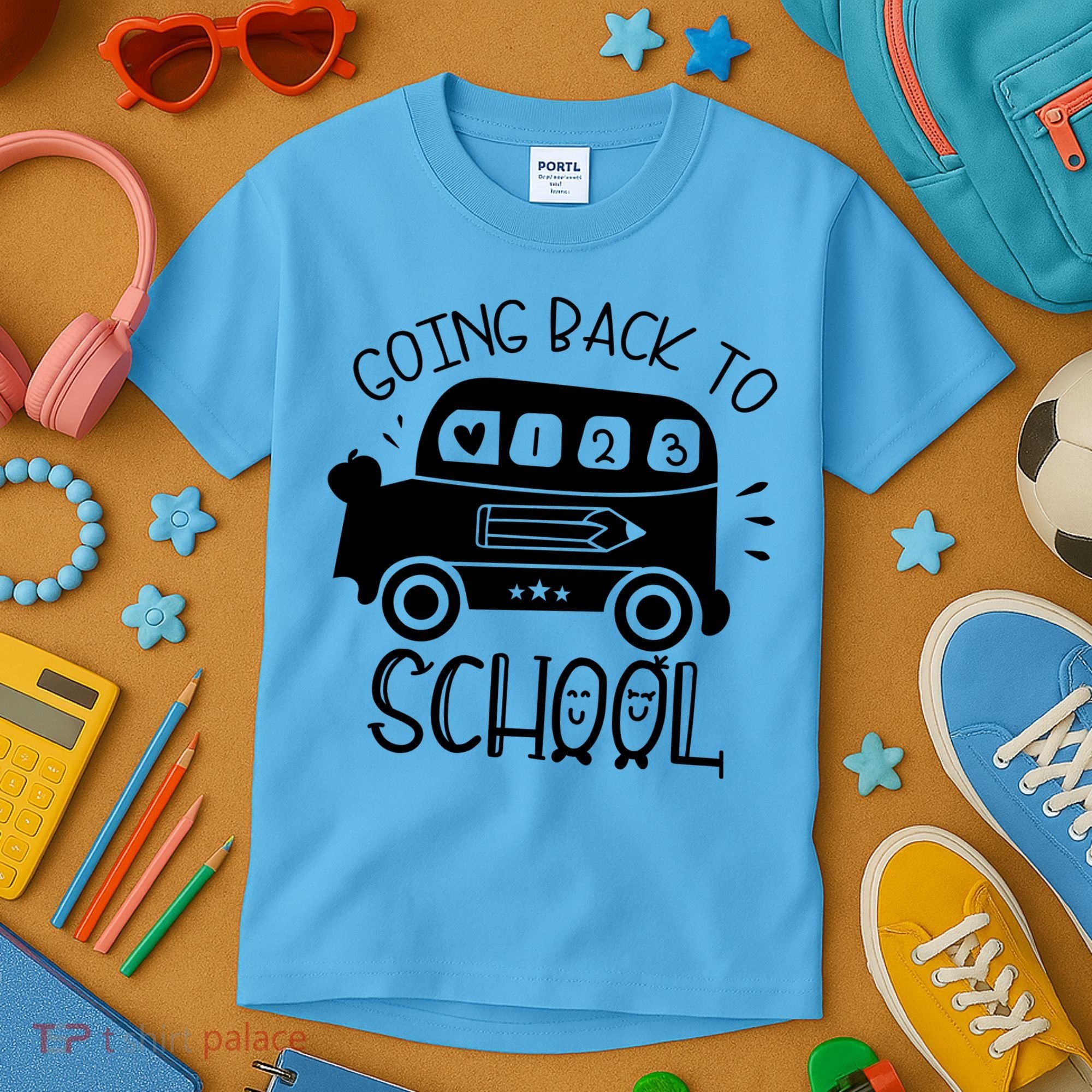 Going Back To School Cute Learning Bus Kids T-Shirt