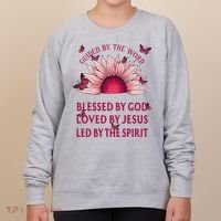 Guided By The Bible Blessed By God Sunflower Women's Sweatshirt thumb 0