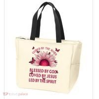 Guided By The Bible Blessed By God Sunflower Tote Bag thumb 3