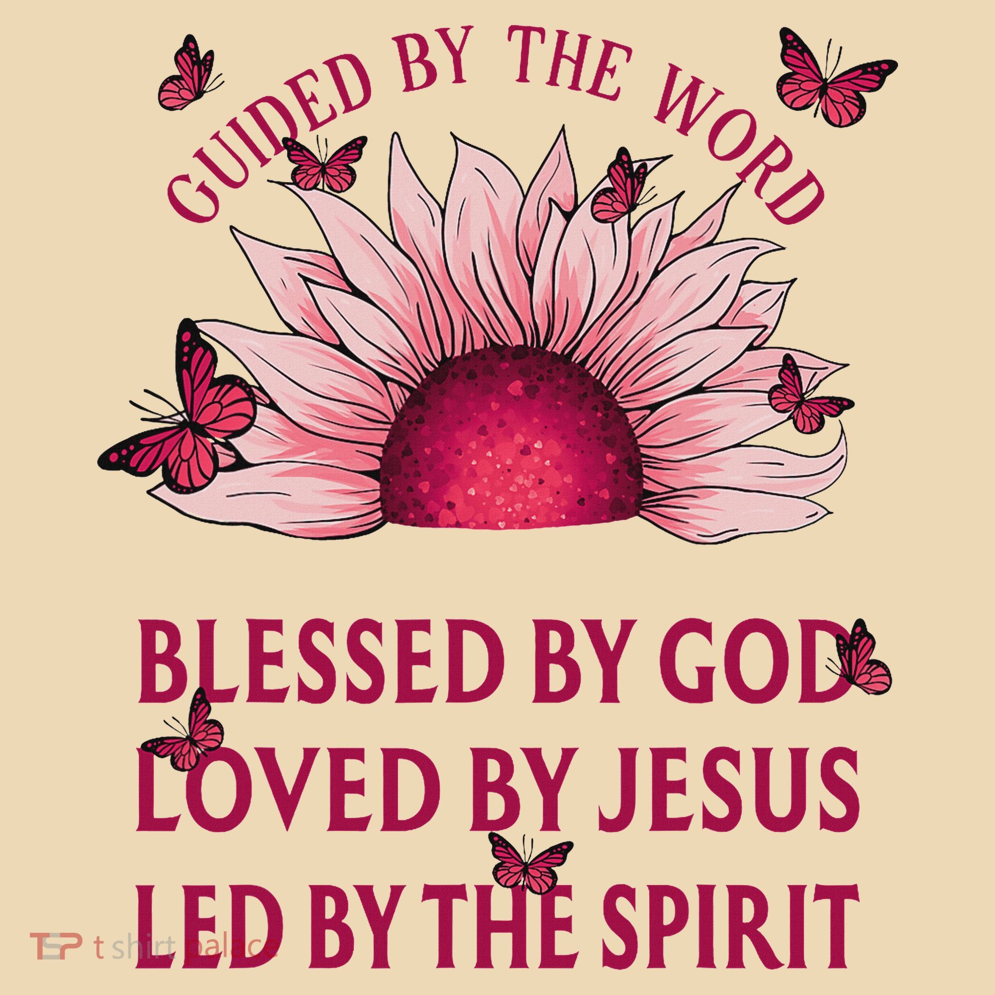Guided By The Bible Blessed By God Sunflower Tote Bag