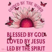 Guided By The Bible Blessed By God Sunflower Coaster thumb 2