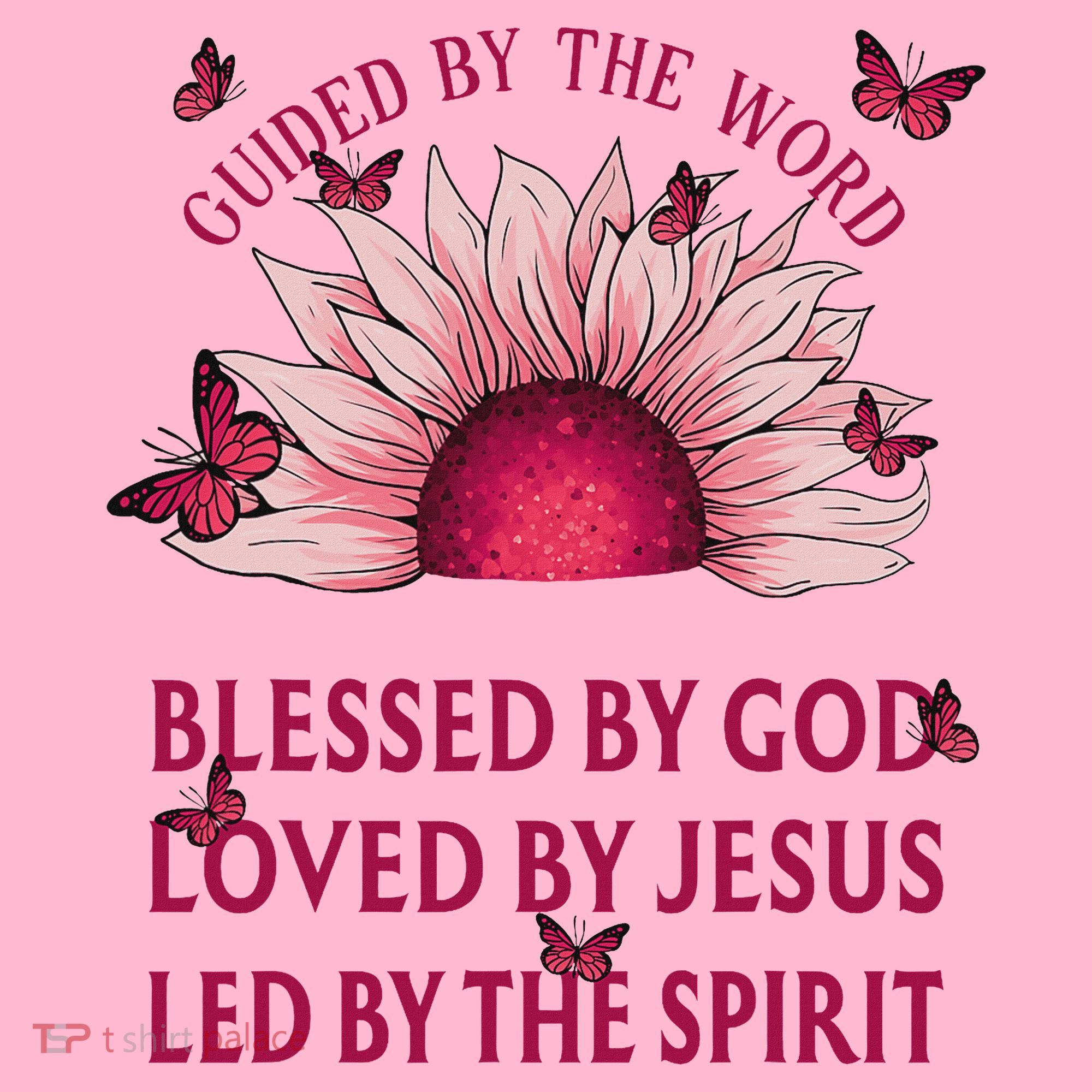 Guided By The Bible Blessed By God Sunflower Coaster