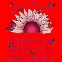 Guided By The Bible Blessed By God Sunflower Santa Hat thumb 1