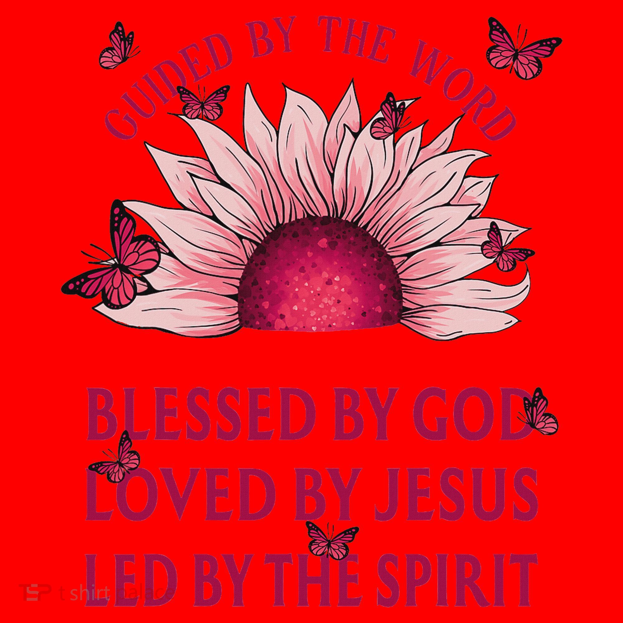 Guided By The Bible Blessed By God Sunflower Santa Hat