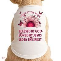Guided By The Bible Blessed By God Sunflower Doggie Tank thumb 0