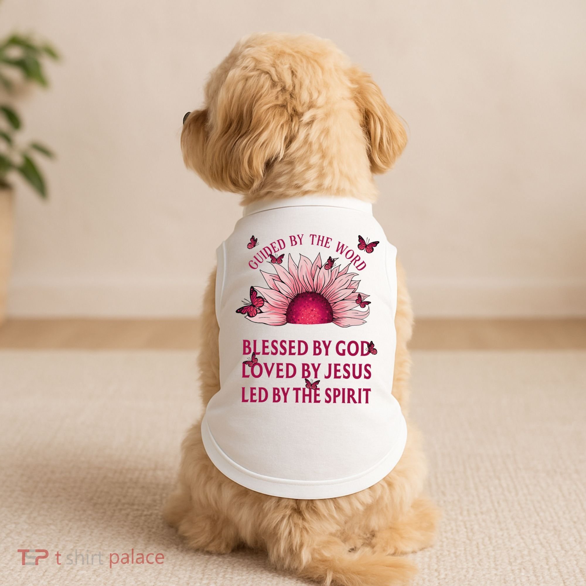 Guided By The Bible Blessed By God Sunflower Doggie Tank
