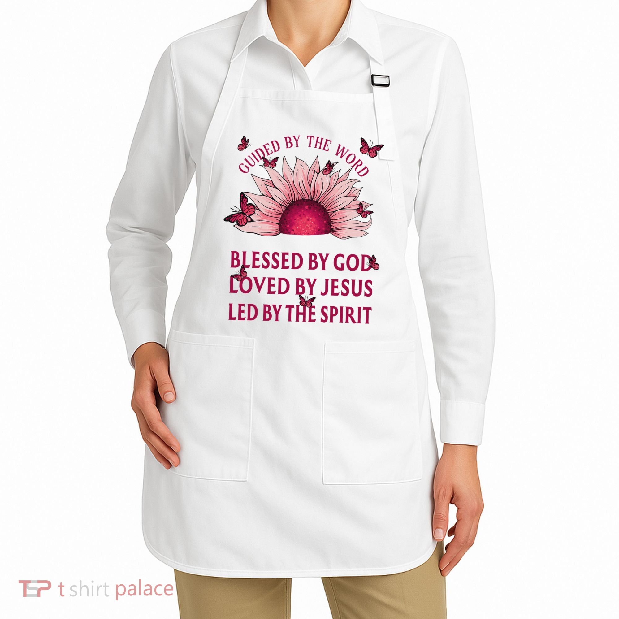 Guided By The Bible Blessed By God Sunflower Apron