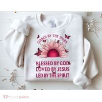Guided By The Bible Blessed By God Sunflower Sweatshirt thumb 2