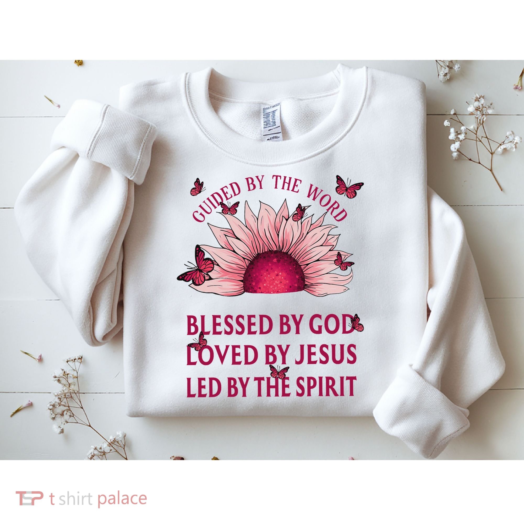 Guided By The Bible Blessed By God Sunflower Sweatshirt