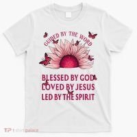 Guided By The Bible Blessed By God Sunflower T-Shirt thumb 0