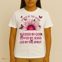 Guided By The Bible Blessed By God Sunflower T-Shirt thumb 4