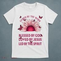 Guided By The Bible Blessed By God Sunflower T-Shirt thumb 5