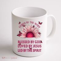 Guided By The Bible Blessed By God Sunflower Coffee Mug thumb 1
