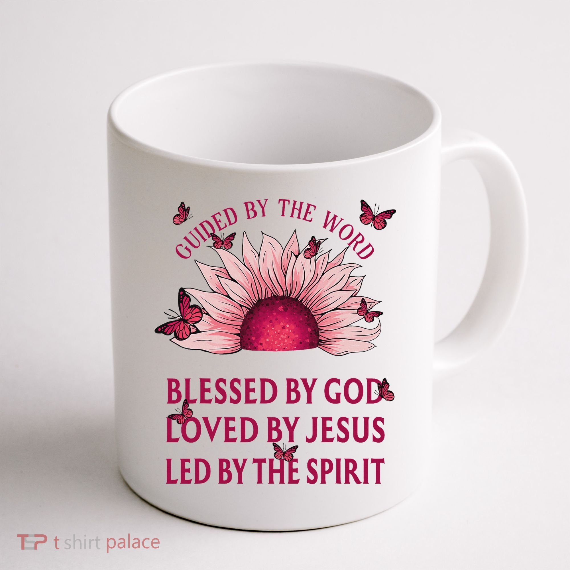 Guided By The Bible Blessed By God Sunflower Coffee Mug