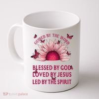 Guided By The Bible Blessed By God Sunflower Coffee Mug thumb 0