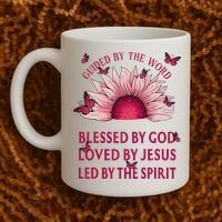 Guided By The Bible Blessed By God Sunflower Coffee Mug thumb 2