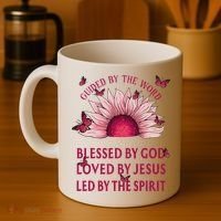 Guided By The Bible Blessed By God Sunflower Coffee Mug thumb 4