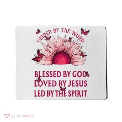 Guided By The Bible Blessed By God Sunflower Mousepad