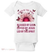 Guided By The Bible Blessed By God Sunflower Baby Bodysuit thumb 0