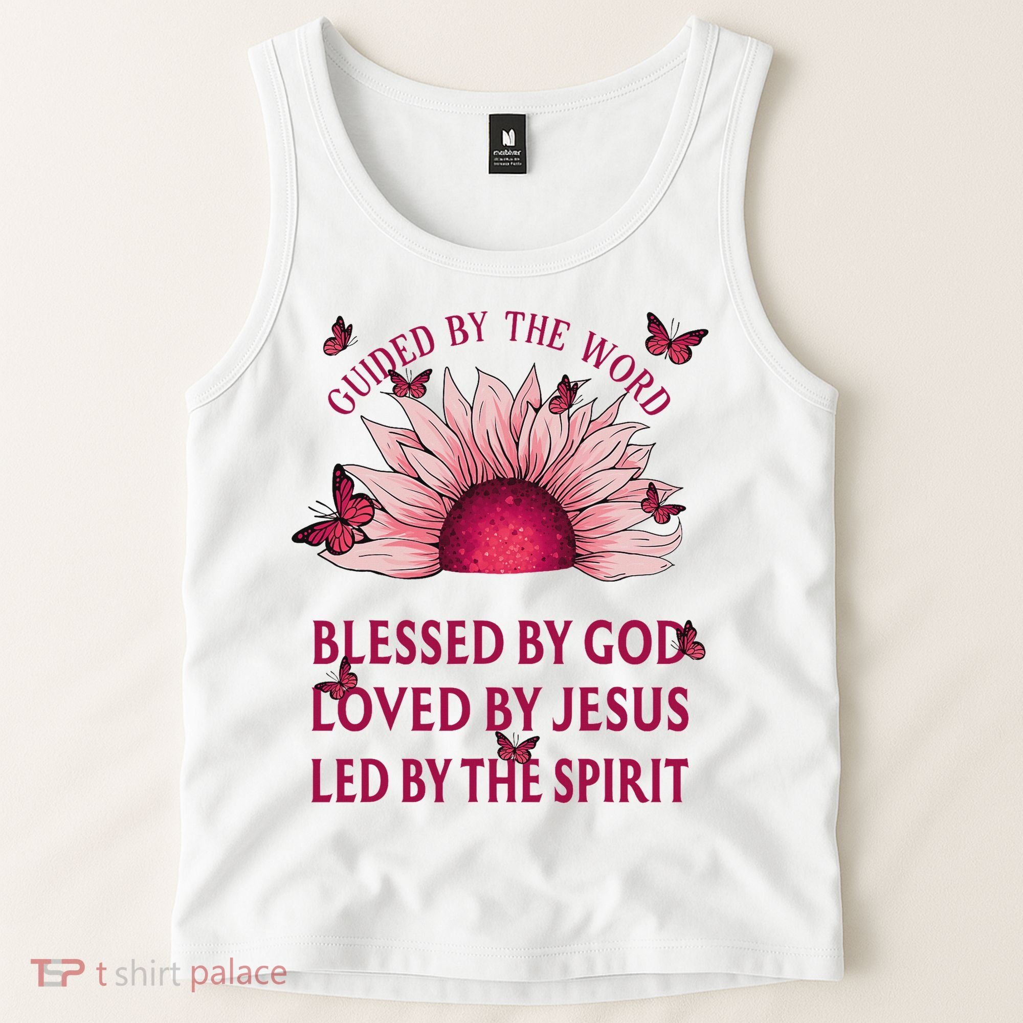 Guided By The Bible Blessed By God Sunflower Tank Top